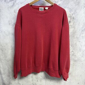 Vintage Gap Sweatshirt Mens XL 27.5x26 Red Crew Neck Blank